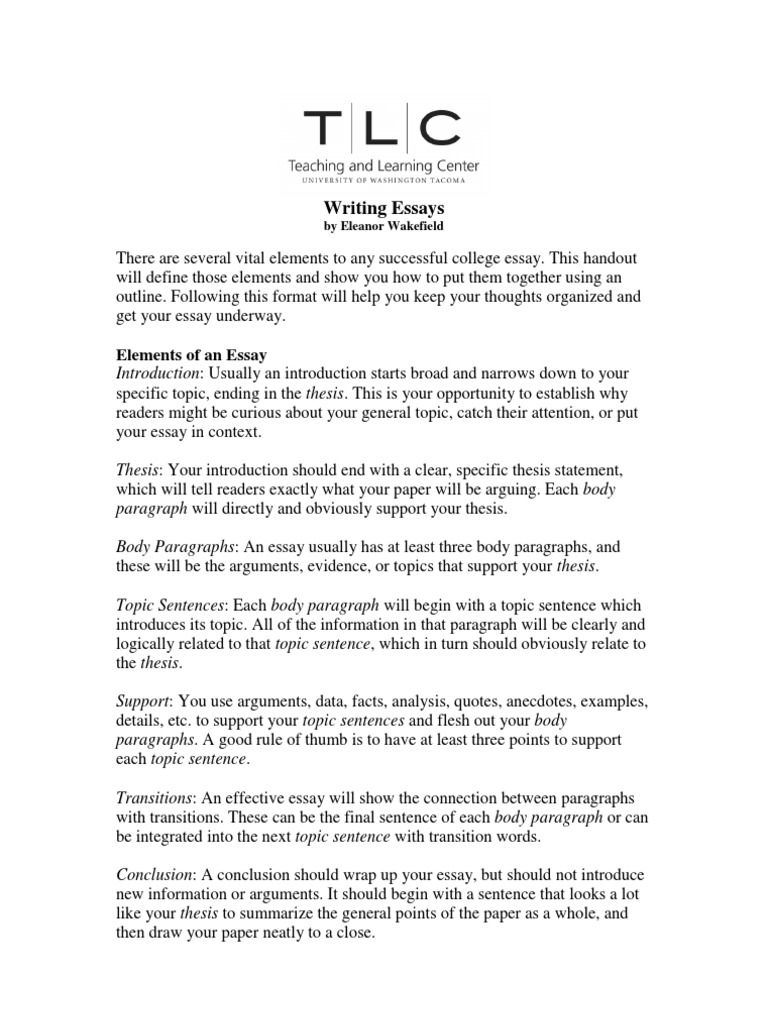 Elements of a good college application essay college essay topics